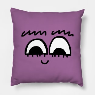 Cute Purple Cartoon Eyes Pillow