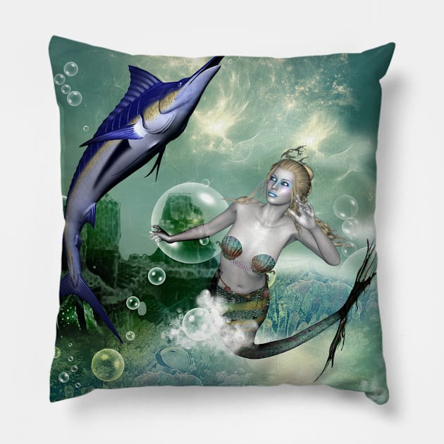 Wondeful mermaid Pillow by Nicky2342