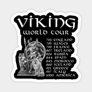 Viking World Tour Pagan Norse Scandinavian Medieval History Magnet