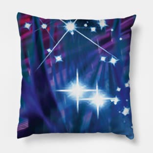 Vibrant Abstract Art - Stars and Stripes Pillow