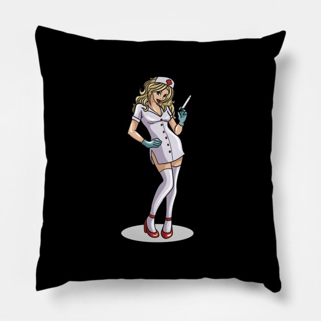 Sexy Nurse Pillow by LetsBeginDesigns