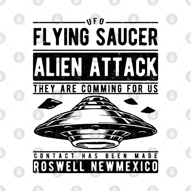 Flying Saucer Alien Attack by JakeRhodes