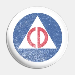 Civil Defense (faded) Pin