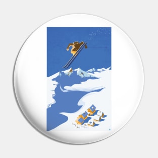 Sky Skier Pin