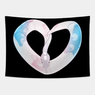 Ball Python Heart (Trans Pride Design) Tapestry