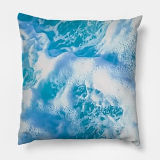 Bubbly Baby Blue Ocean Pillow