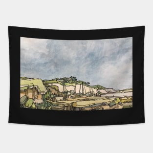 Cornish Beach Cornwall England Landscape Tapestry
