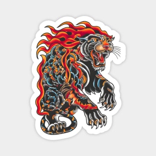 Japanese Panther Tattoo Magnet