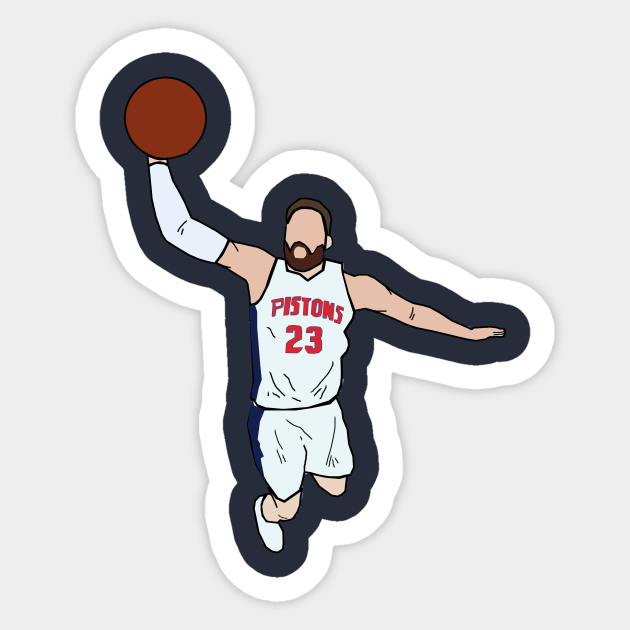 Blake Griffin Dunk Detroit Pistons Nba Aufkleber Teepublic De