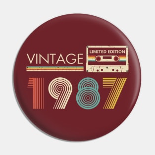 Vintage 1987 Limited Edition Cassette Pin