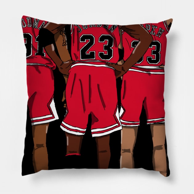 The Last Dance - Bulls 98 Small logo Pillow by makeascene