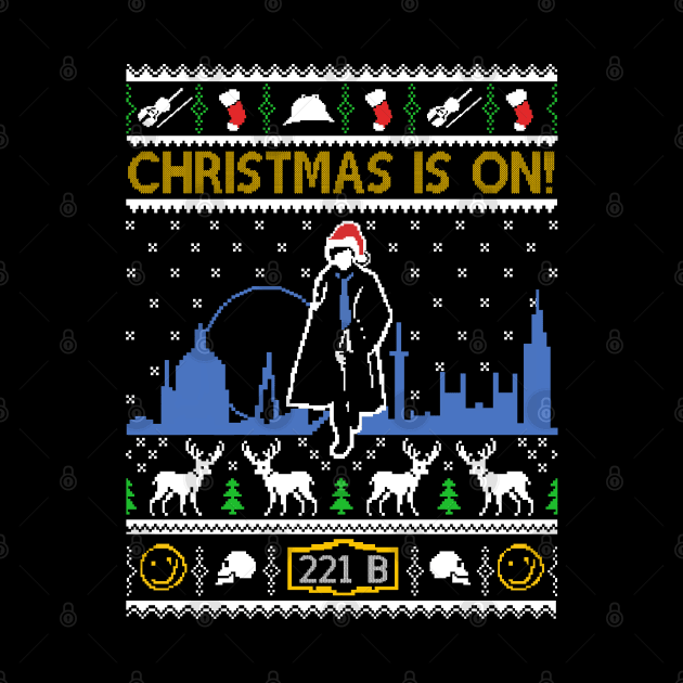Sherlock Ugly Christmas Sweater. Christmas Is On. by KsuAnn