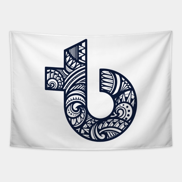 TB Icon Pattern in White + Navy Tapestry by teambuilding.com