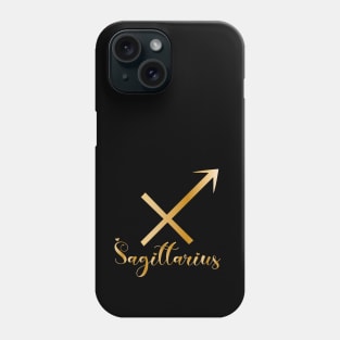 Sagittarius Zodiac Sign golden Phone Case