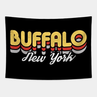 Retro Buffalo New York Tapestry