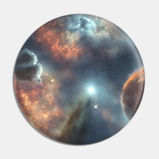 Planets Nebula Cloud In Dark Space Pin