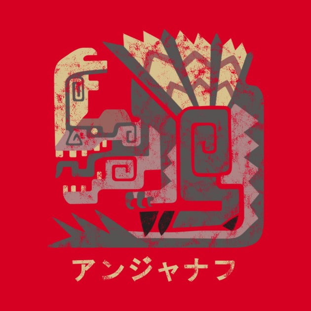 Monster Hunter World Anjanath Kanji Icon by StebopDesigns