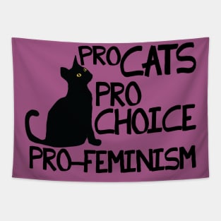 Pro Cats Pro Choice Pro Feminism Tapestry
