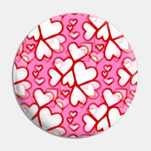 HAPPY Valentines Day White Hearts. Pin