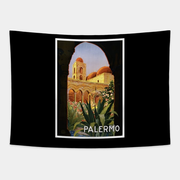 PALERMO ITALY VINTAGE DESIGN Tapestry by Gear 4 U