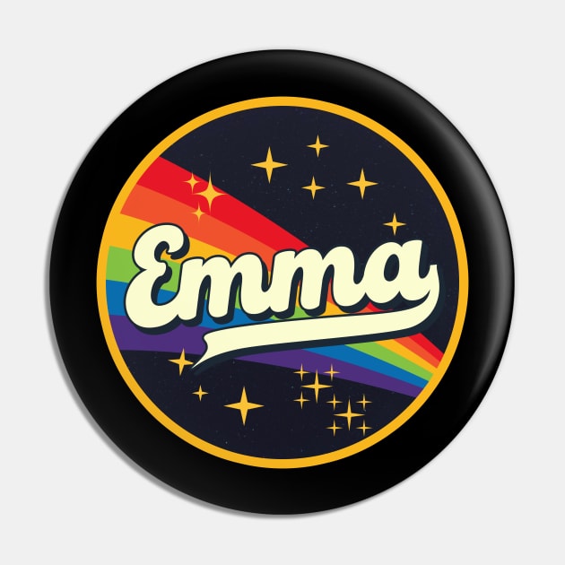 Emma // Rainbow In Space Vintage Style Pin by LMW Art