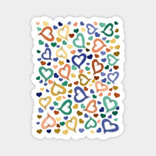 Colorful Heart-Adorned Design Magnet