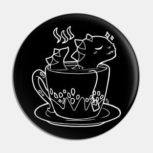 Tea Rex White Outline Pin