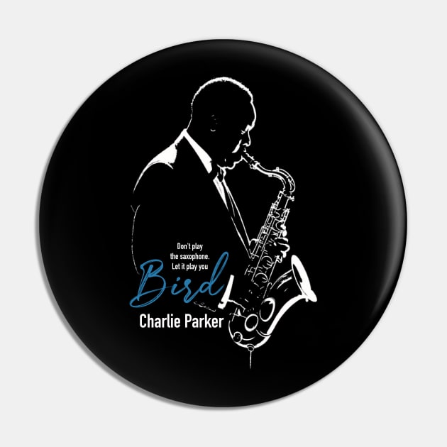 Charlie Parker silhouette Pin by BAJAJU