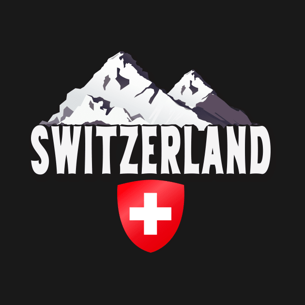 Switzerland Home Mountains Swiss by Foxxy Merch