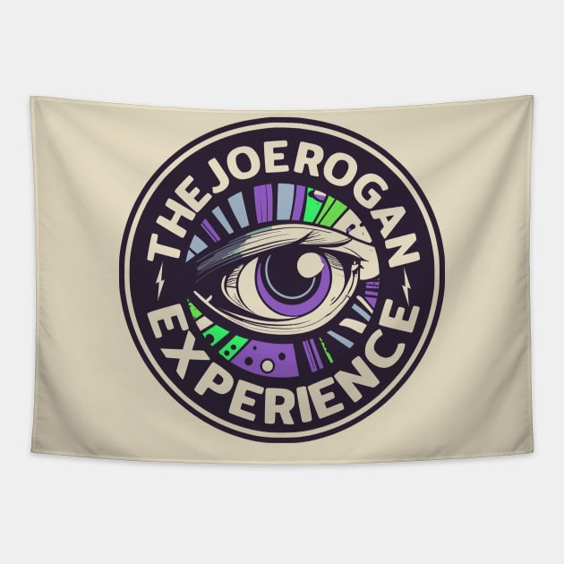 Trippy Eye Logo Art - Joe Rogan Experience Podcast Fan Art Tapestry by TeeTrendz