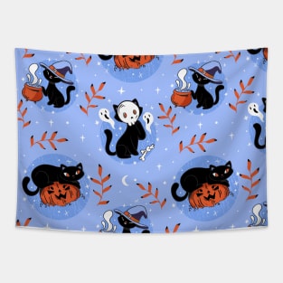 Pumpkin Halloween Black Cat Ghost Skull Jack O' Lantern Gift Tapestry