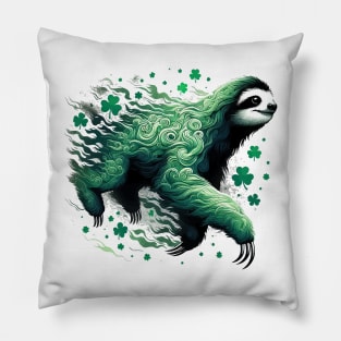 Happy st patricks day funny irish sloth Pillow