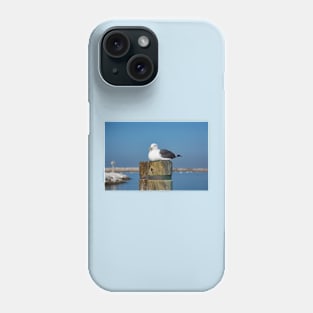 Seagull on the pole. Phone Case