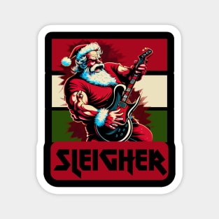 Hail Santa, Sleigher Christmas Magnet