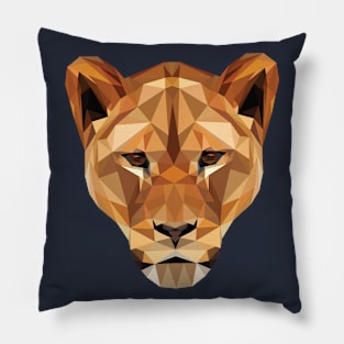 Geometrical Lioness Head Pillow