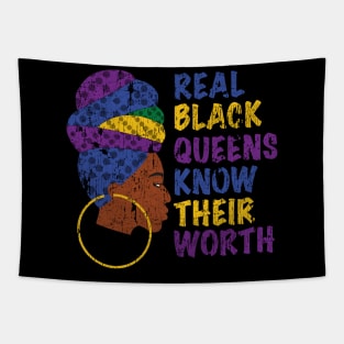 Real Black Queens Know Their Worth Tapestry