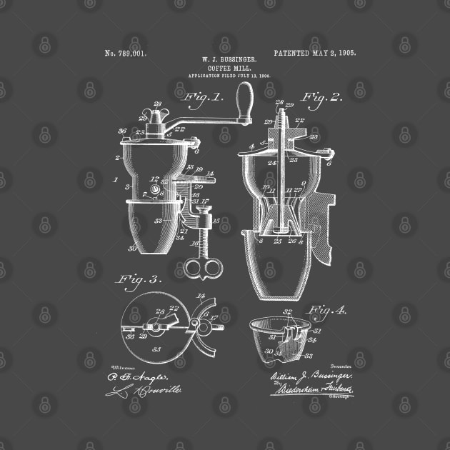 Coffee Mill Patent - Coffee Shop Art - Antique by patentpress