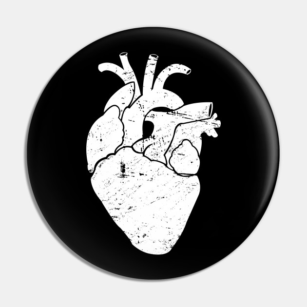 Distressed Anatomical Goth Heart Goth Heart Pin Teepublic Au