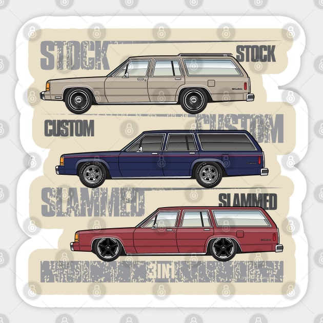 3 in 1 - Ltd Wagon - Sticker | TeePublic