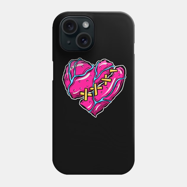 Zombie Broken Dead Heart Cartoon Phone Case by Squeeb Creative