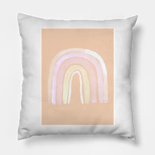 Cream tone boho rainbow 2 Pillow