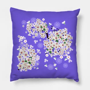 Spring in Tokyo_Purple Background Pillow