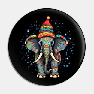 Elephant Christmas Pin