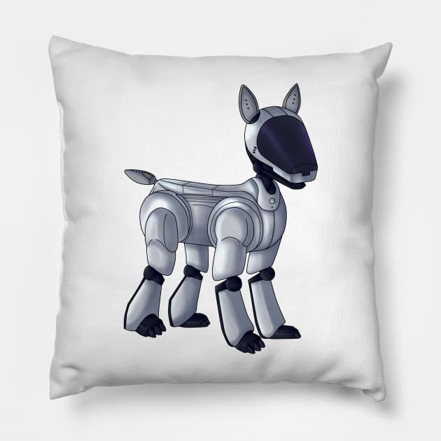 Aibo ERS-210 (Silver) Pillow by ThreeChance