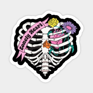 Lonely Heart Skeleton Heart Anti Love Anti Valentines Day Magnet