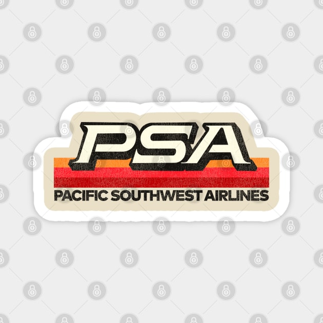 Defunct PSA Airlines 70s 80s Pacific / California Magnet by darklordpug