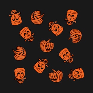 Vampire and Pumpkin Heads T-Shirt