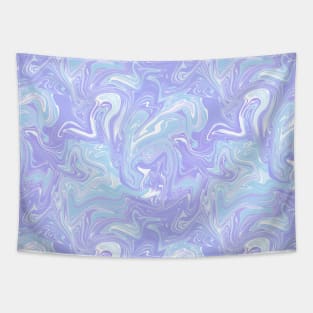 Pastel Purple and Blue Silk Marble - Digital Liquid Paint Tapestry