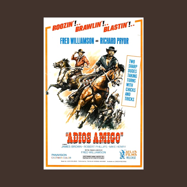 Vintage Western Movie Poster - Adios Amigo by Starbase79