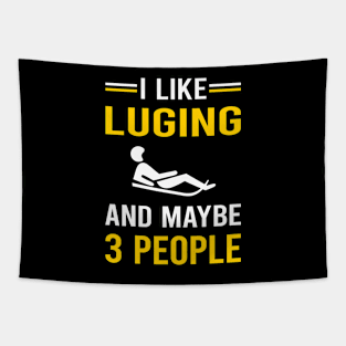 3 People Luge Luger Tapestry